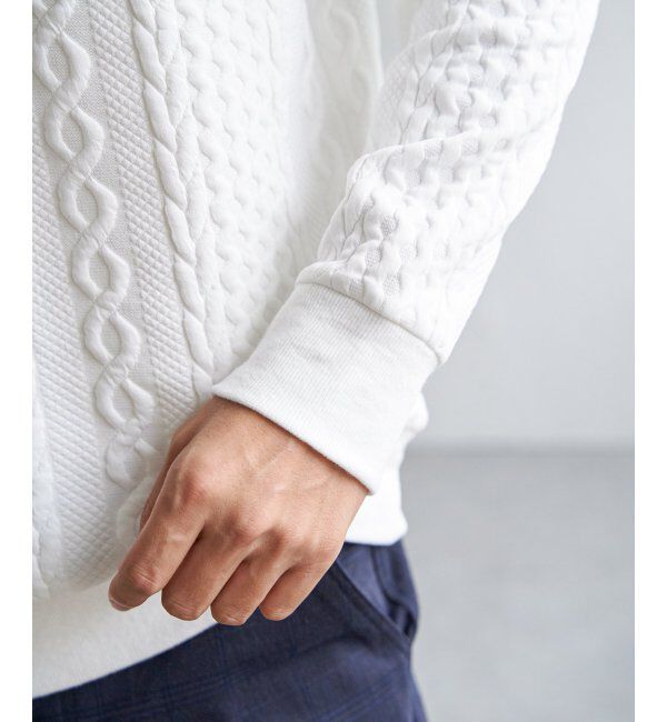 ikka「フクレジャカードクルーネックプルオーバー」|パーカー|