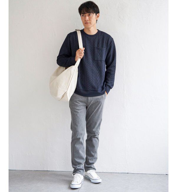 ikka「フクレジャカードクルーネックプルオーバー」|パーカー|