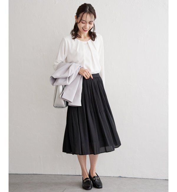 IKKA LOUNGE「シフォンプリーツスカート」|スカート|