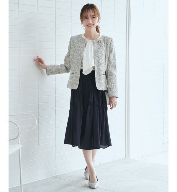 IKKA LOUNGE「シフォンプリーツスカート」|スカート|