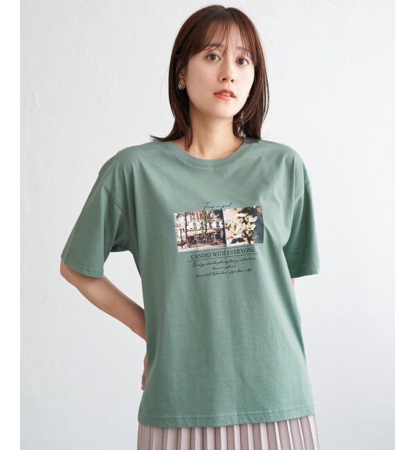 ikka「ロゴフォトプリントＴ」|Tシャツ・カットソー|