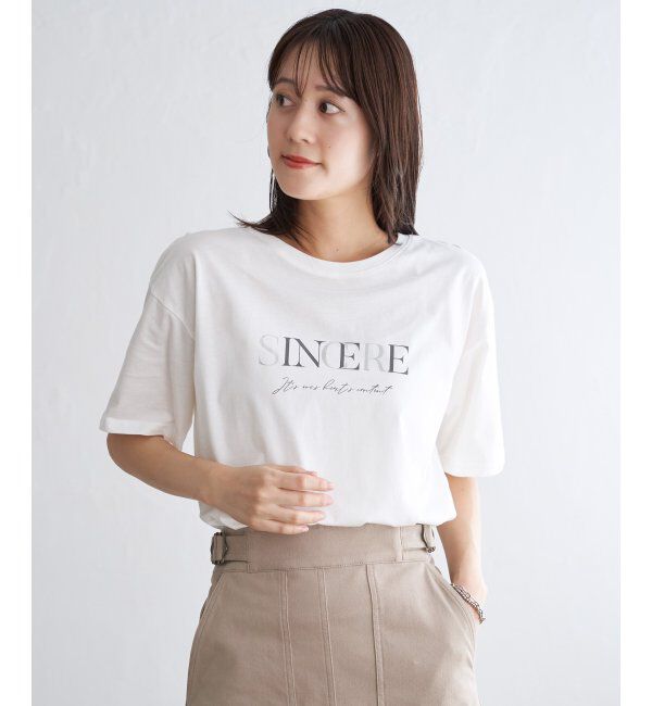 ikka「ロゴフォトプリントＴ」|Tシャツ・カットソー|