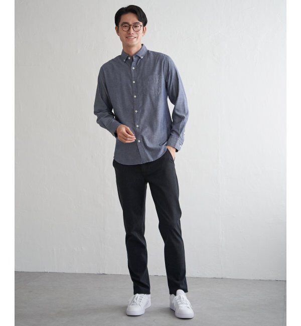 ikka「イージーケアネルスイスカラーボタンダウンシャツ」|シャツ・ブラウス|