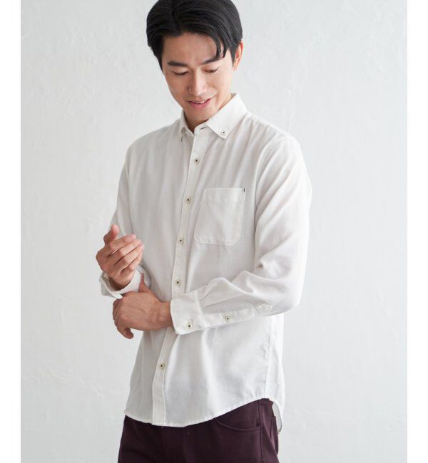 ikka「イージーケアネルスイスカラーボタンダウンシャツ」|シャツ・ブラウス|