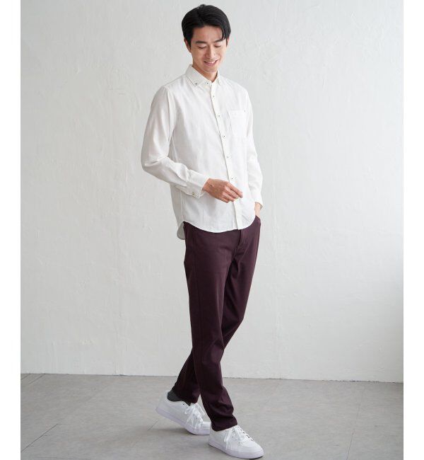 ikka「イージーケアネルスイスカラーボタンダウンシャツ」|シャツ・ブラウス|