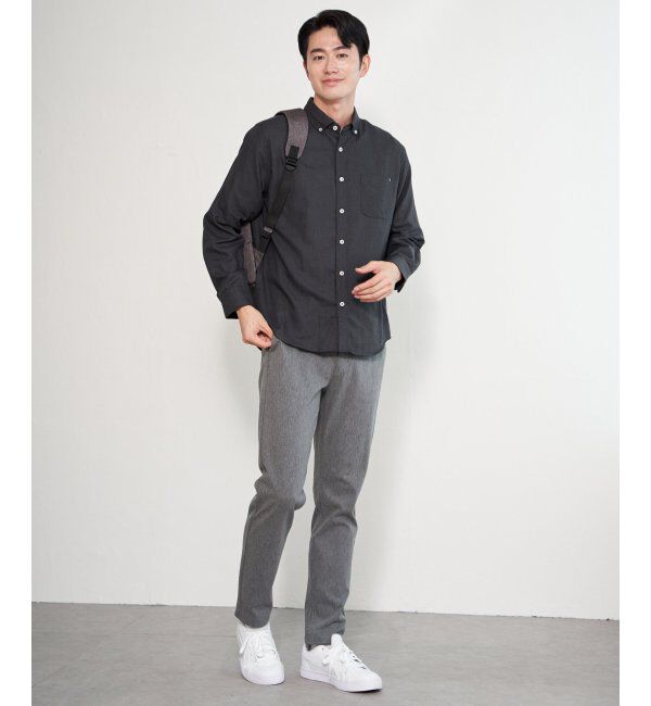 ikka「イージーケアネルスイスカラーボタンダウンシャツ」|シャツ・ブラウス|