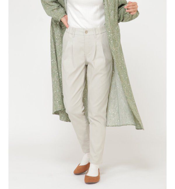 Lbc with Life「ラクぬくテーパードパンツ」|その他|ライトグレイ