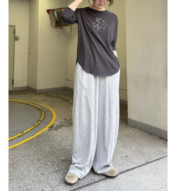 Lbc with Life「Girlプリントロゴ刺繍ロンT」|Tシャツ・カットソー|