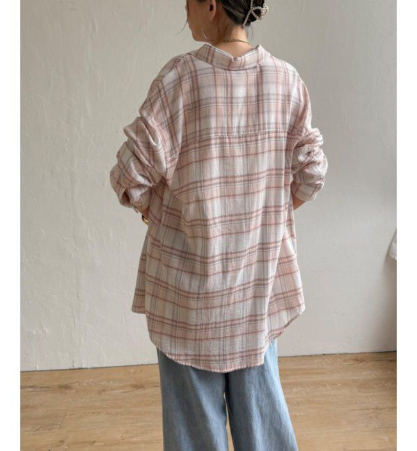 Lbc with Life「ダブルガーゼロゴ刺繍オーバーシャツ」|シャツ・ブラウス|