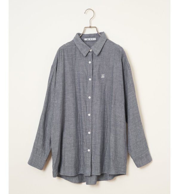 Lbc with Life「ダブルガーゼロゴ刺繍オーバーシャツ」|シャツ・ブラウス|
