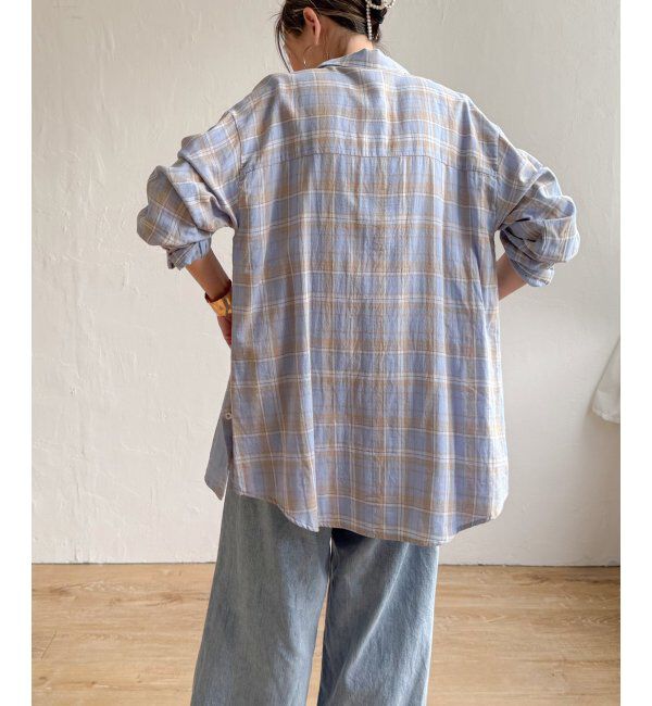 Lbc with Life「ダブルガーゼロゴ刺繍オーバーシャツ」|シャツ・ブラウス|