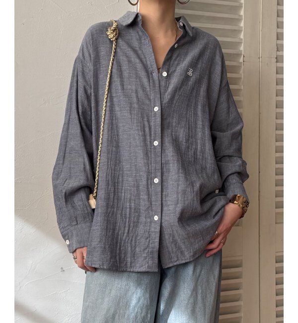 Lbc with Life「ダブルガーゼロゴ刺繍オーバーシャツ」|シャツ・ブラウス|