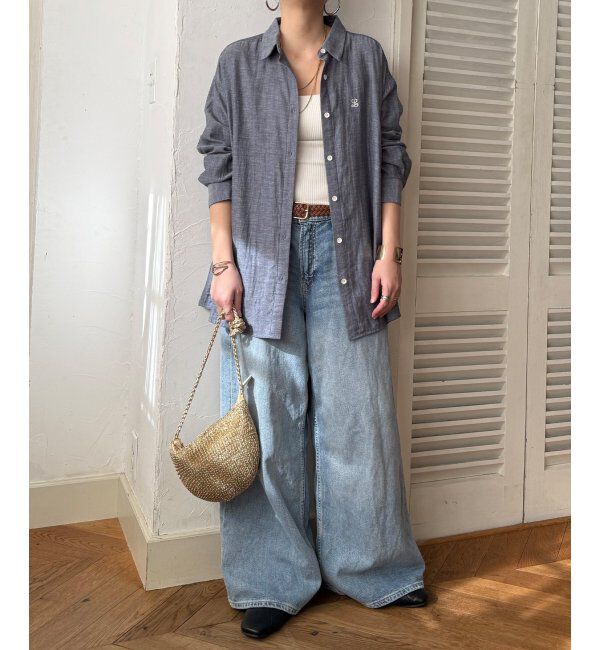 Lbc with Life「ダブルガーゼロゴ刺繍オーバーシャツ」|シャツ・ブラウス|