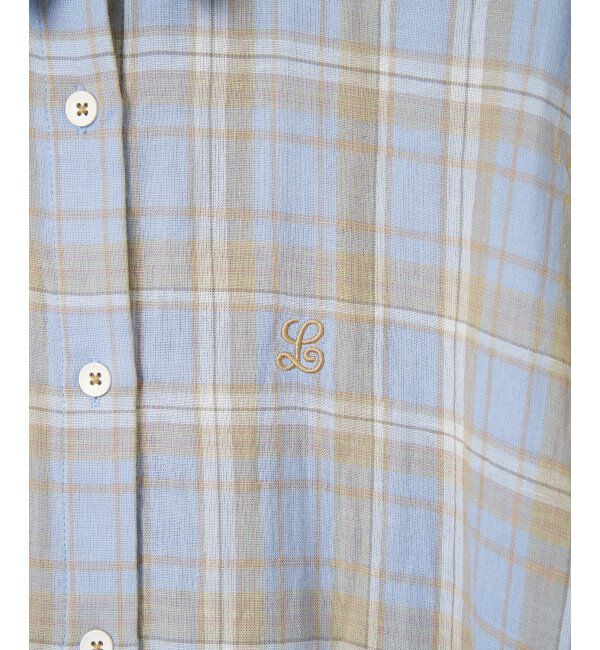 Lbc with Life「ダブルガーゼロゴ刺繍オーバーシャツ」|シャツ・ブラウス|