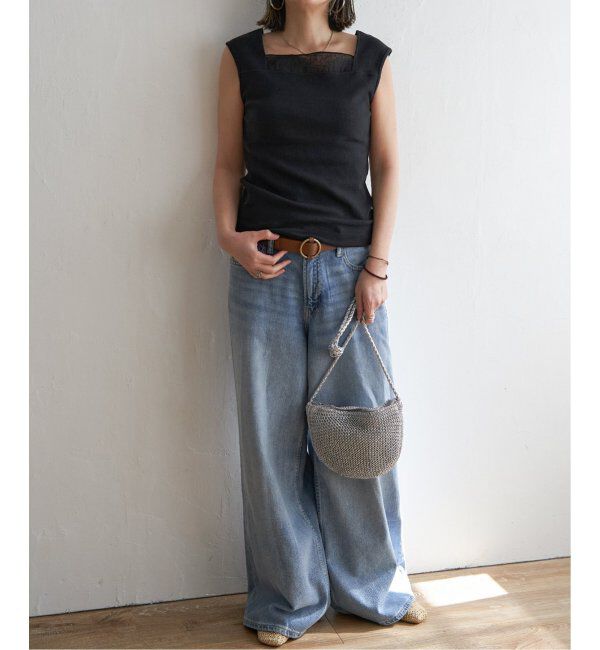 Lbc with Life「スクエアネックシアーレイヤードタンクトップ」|キャミソール|