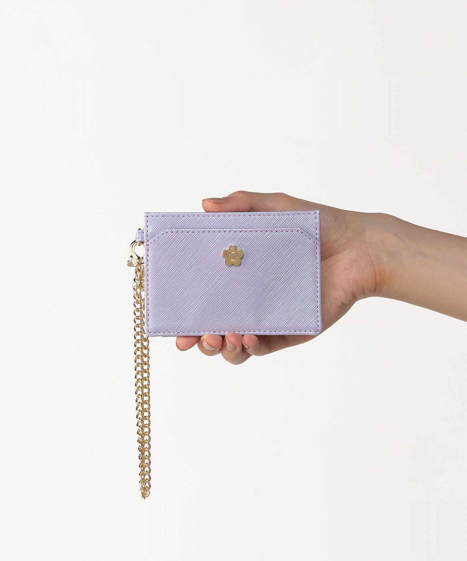 MARY QUANT「ポラリゼーション シングルパスケース」|定期入れ|パープル