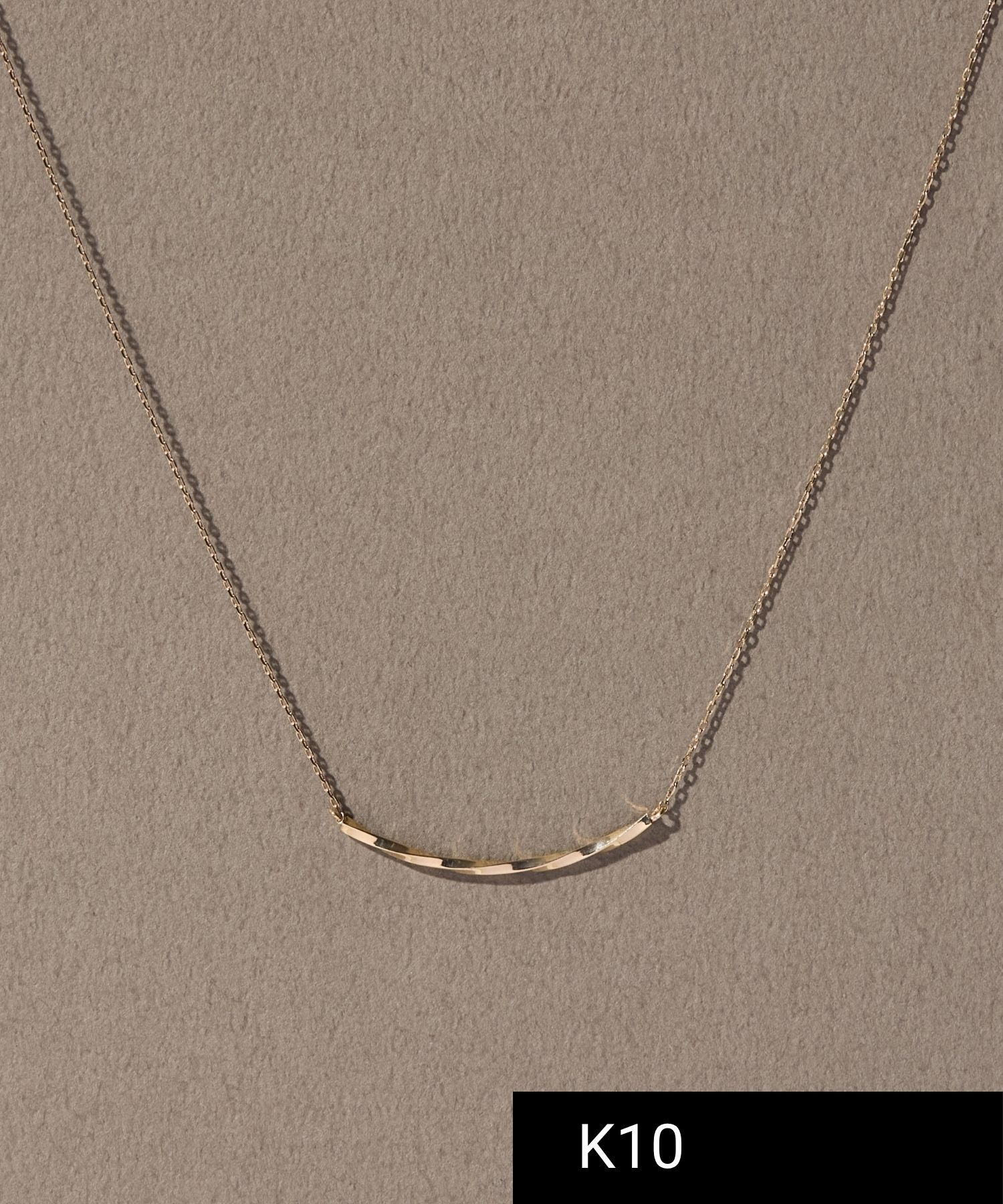 JUPITER「【K10】ツイストバーネックレス」|ネックレス|ゴールド