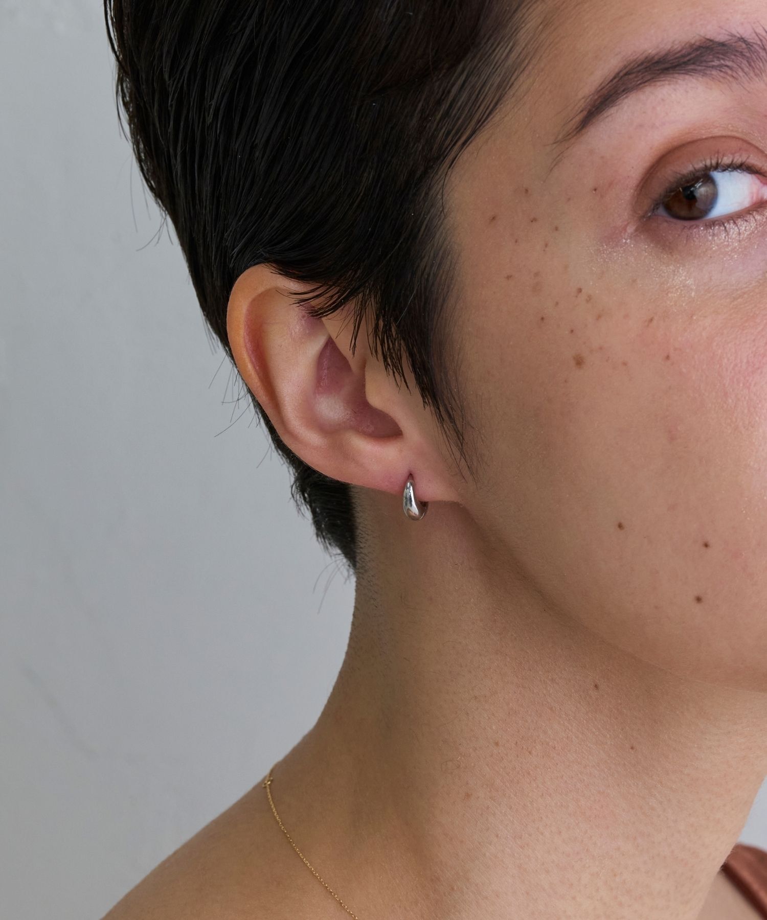 JUPITER「【SV】ドロップフープピアス シルバー ニッケルフリー　金属アレルギー対応」|ピアス|