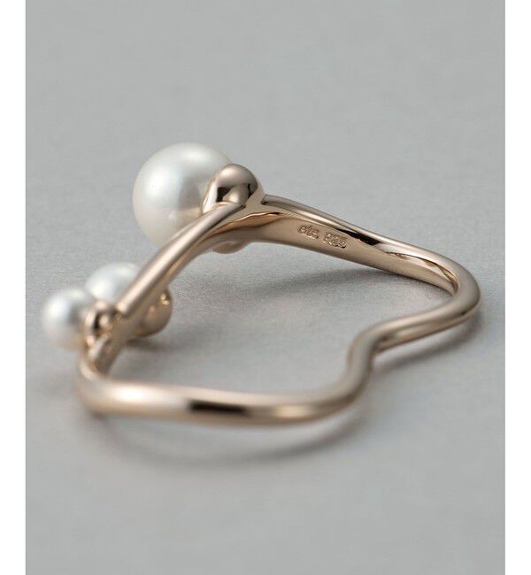 ete「[フォーム] パール ダブルリング」|リング|