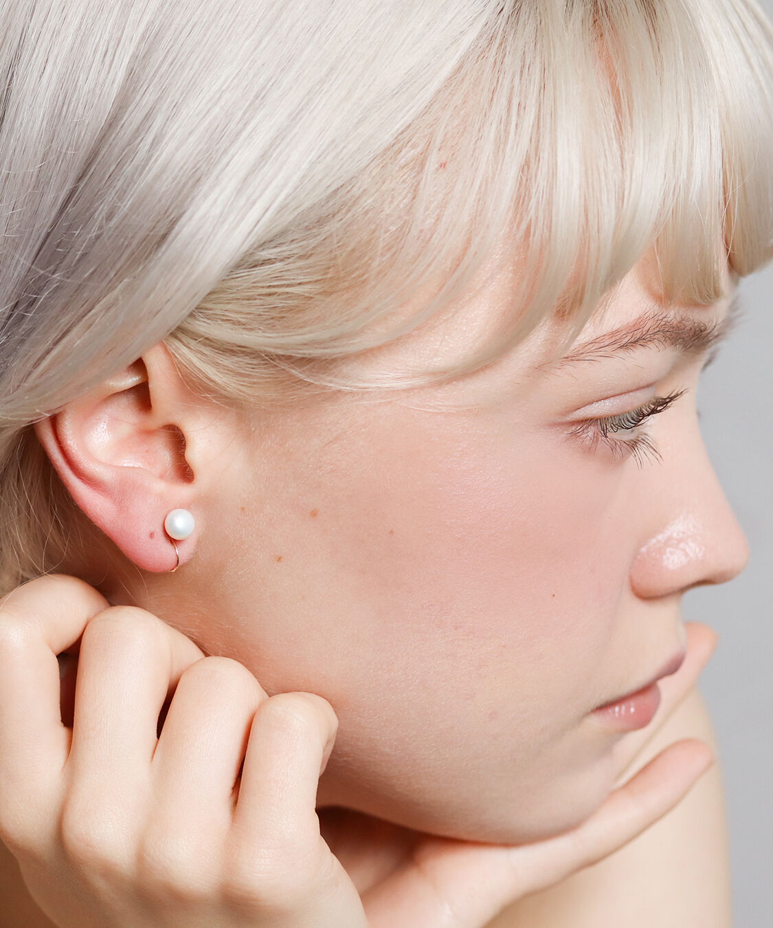  「K10YG 淡水パール イヤリング」|イヤリング|