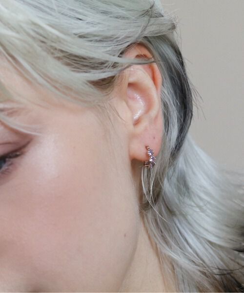  「タンザナイト スナップ フープ ピアス | K10YG」|ピアス|