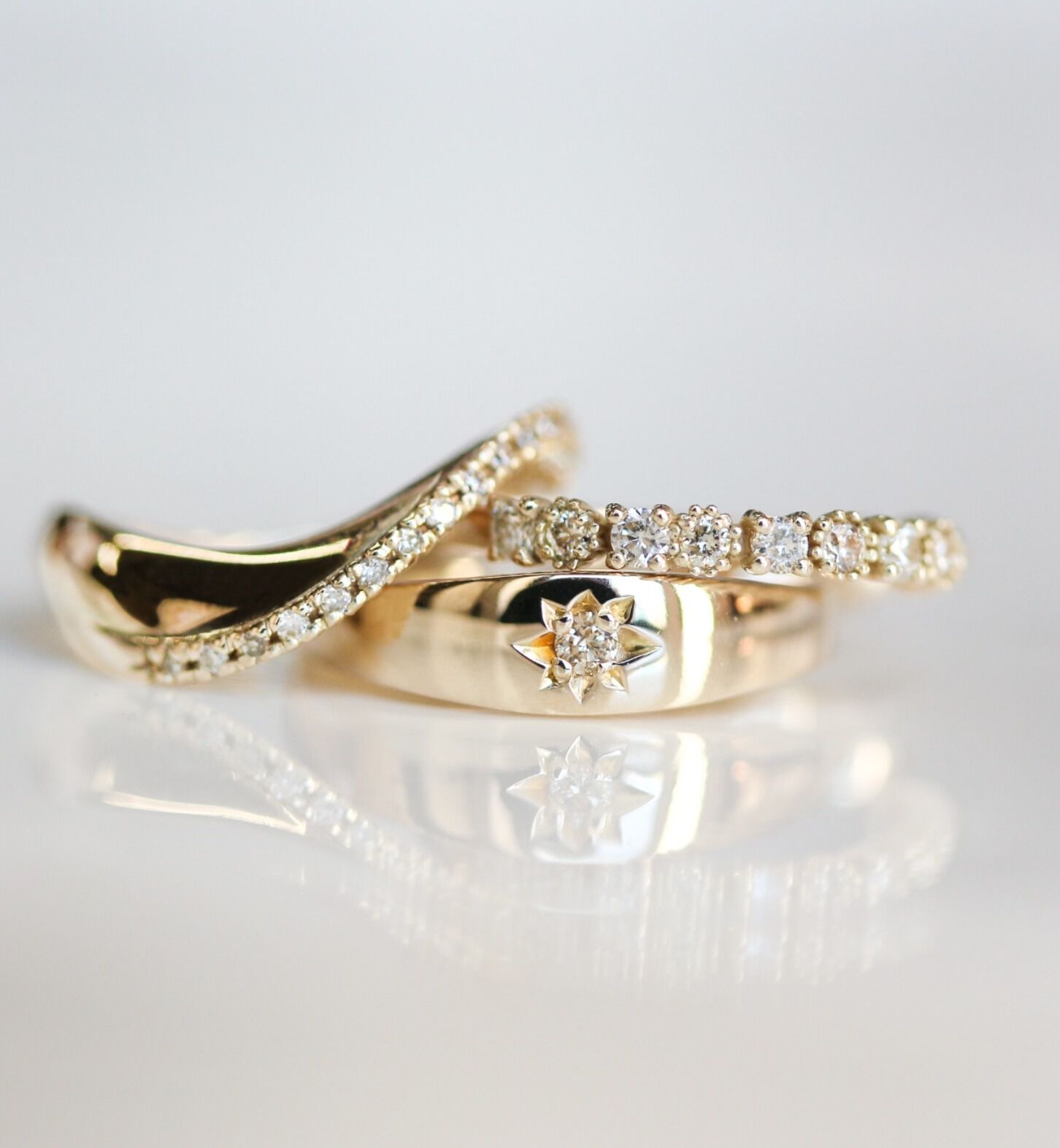  「ダイヤモンド シリウス イヤーカフ | K10YG 【片耳用】」|イヤーカフ|