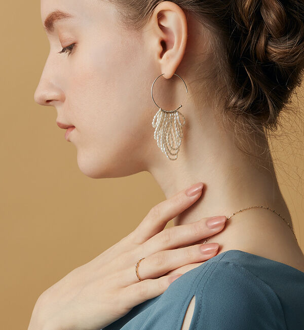 agete「K10パールリング」|リング|