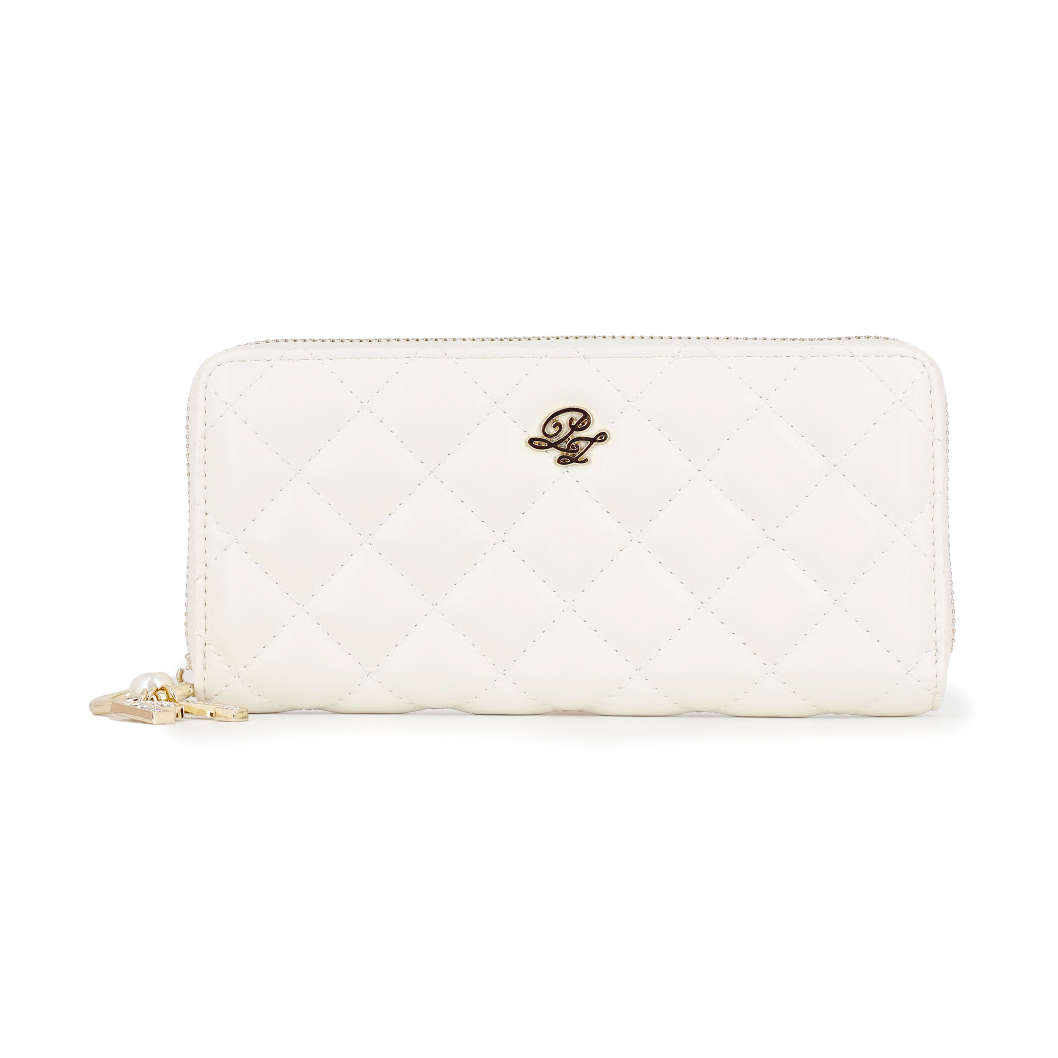 PAUL&JOE「ラウンド束入れ　／　キルティング」|財布|アイボリー