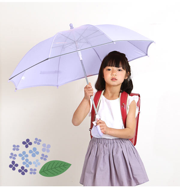 BACKYARD FAMILY「長傘 子供用 50cm 透明窓 通販 反射テープ付 キッズ 園児 小学生 低学年 シンプル 無地」|傘|