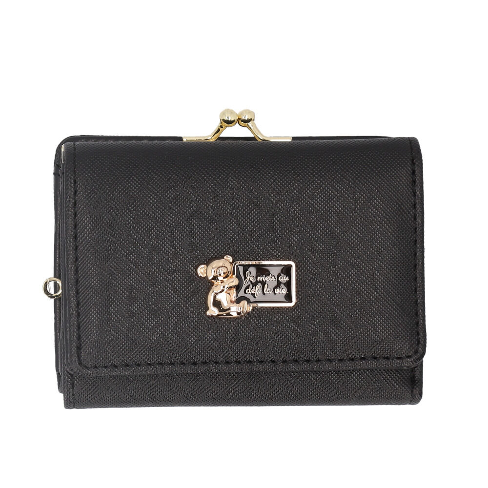 BACKYARD FAMILY「財布 三つ折り レディース コンパクト 三つ折り財布 通販 ミニ財布 三つ折 ミニサイフ」|財布|ブラック2