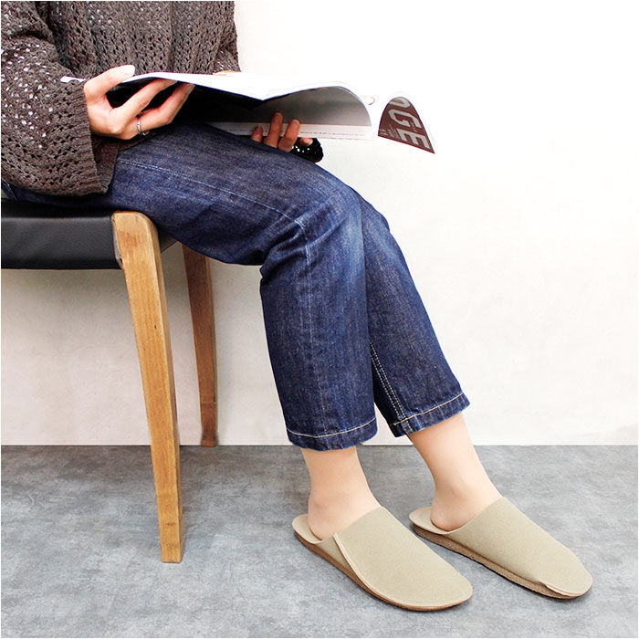 BACKYARD FAMILY「携帯スリッパ おしゃれ スエード 通販 スリッパ 室内履き 室内ばき ルームシューズ 折らない」|ルームシューズ|