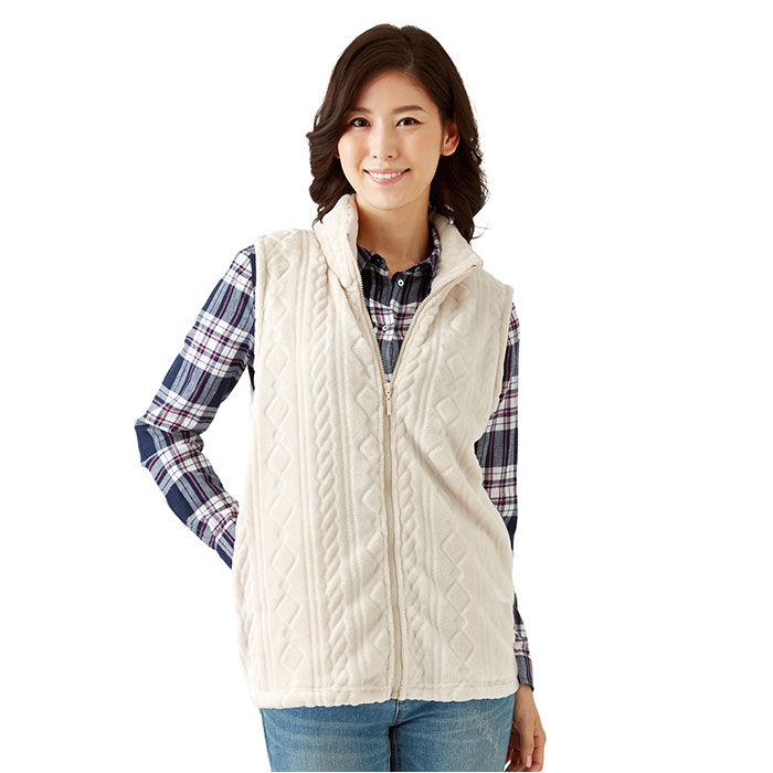 BACKYARD FAMILY「あったか ベスト レディース 通販 ボアベスト 前開き 秋冬 裏起毛 背中 温め 部屋着 襟付き」|その他|