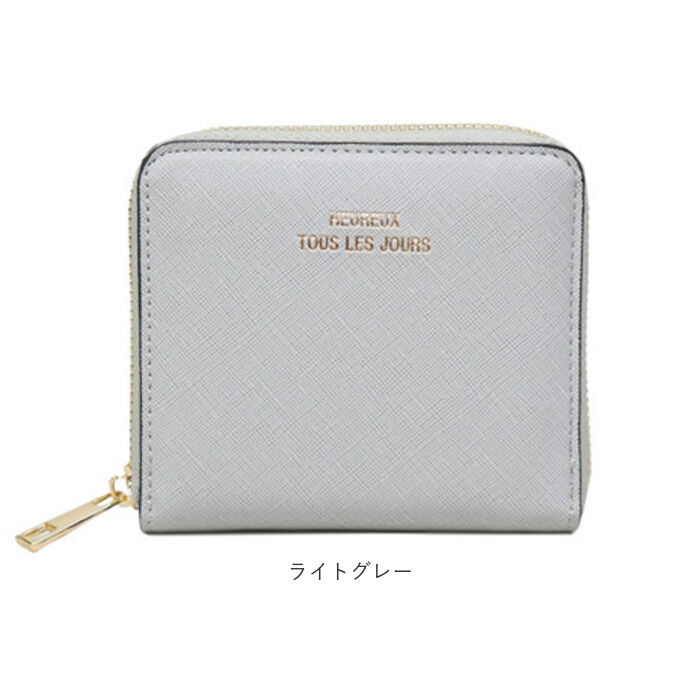 BACKYARD FAMILY「財布 レディース 二つ折り 通販 二つ折り財布 角シボ ミドルラウンド財布 ミニ財布 サイフ」|財布|