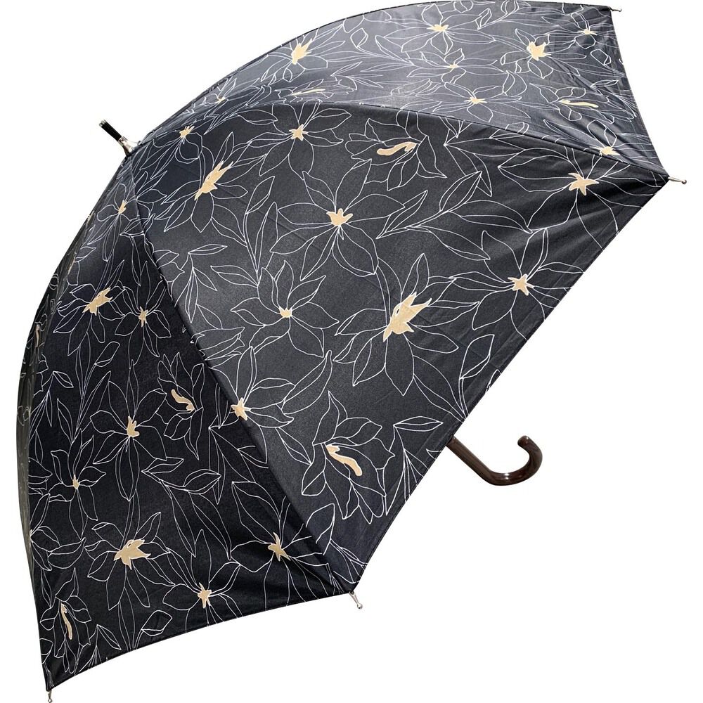 BACKYARD FAMILY「晴雨兼用 長傘 50cm 通販 晴雨兼用傘 傘 かさ レディース 雨傘 日傘 パラソル」|傘|ブラック2