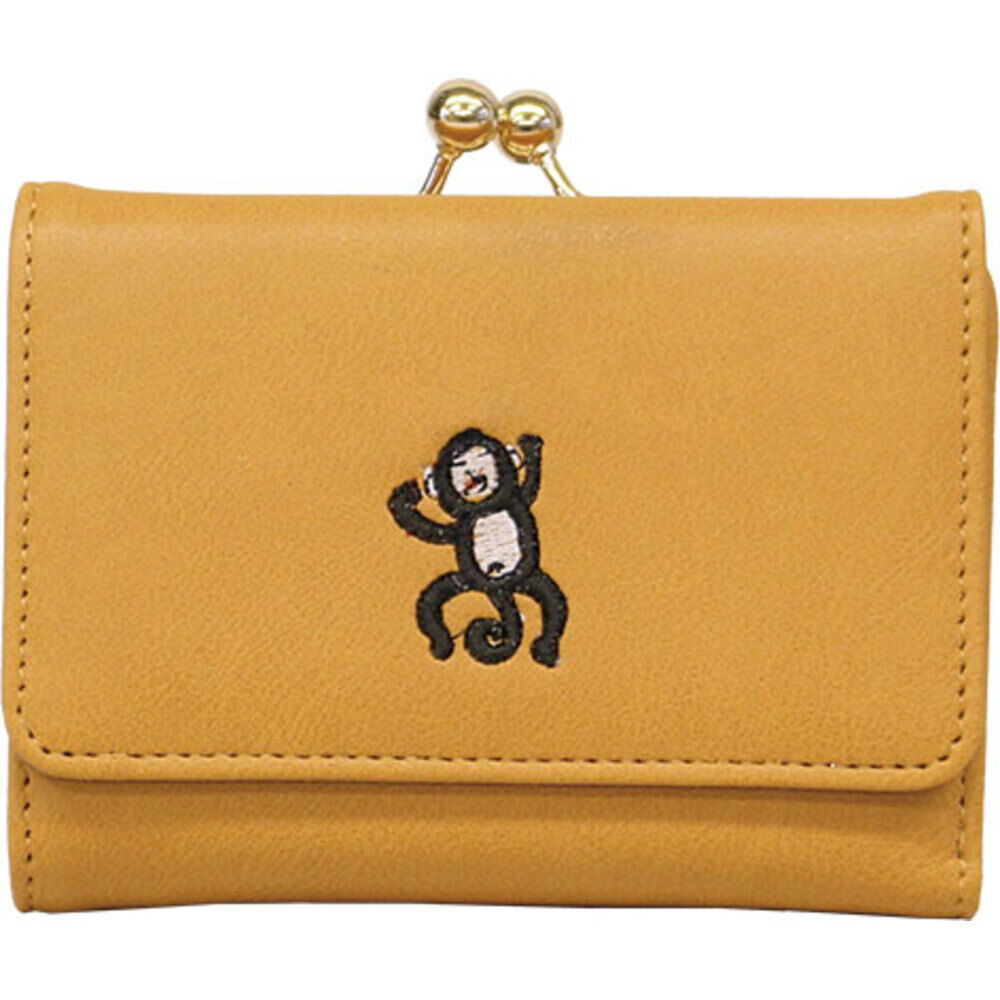 BACKYARD FAMILY「財布 がま口 アニマル 通販 がま口財布 二つ折り 二つ折り財布 さいふ サイフ 折り財布」|財布|イエロー1