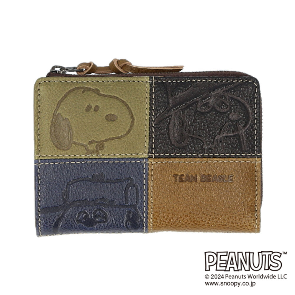BACKYARD FAMILY「PEANUTS ピーナッツ 二つ折り財布 通販 財布 お財布 おさいふ ウォレット 折り財布」|財布|グリーン1