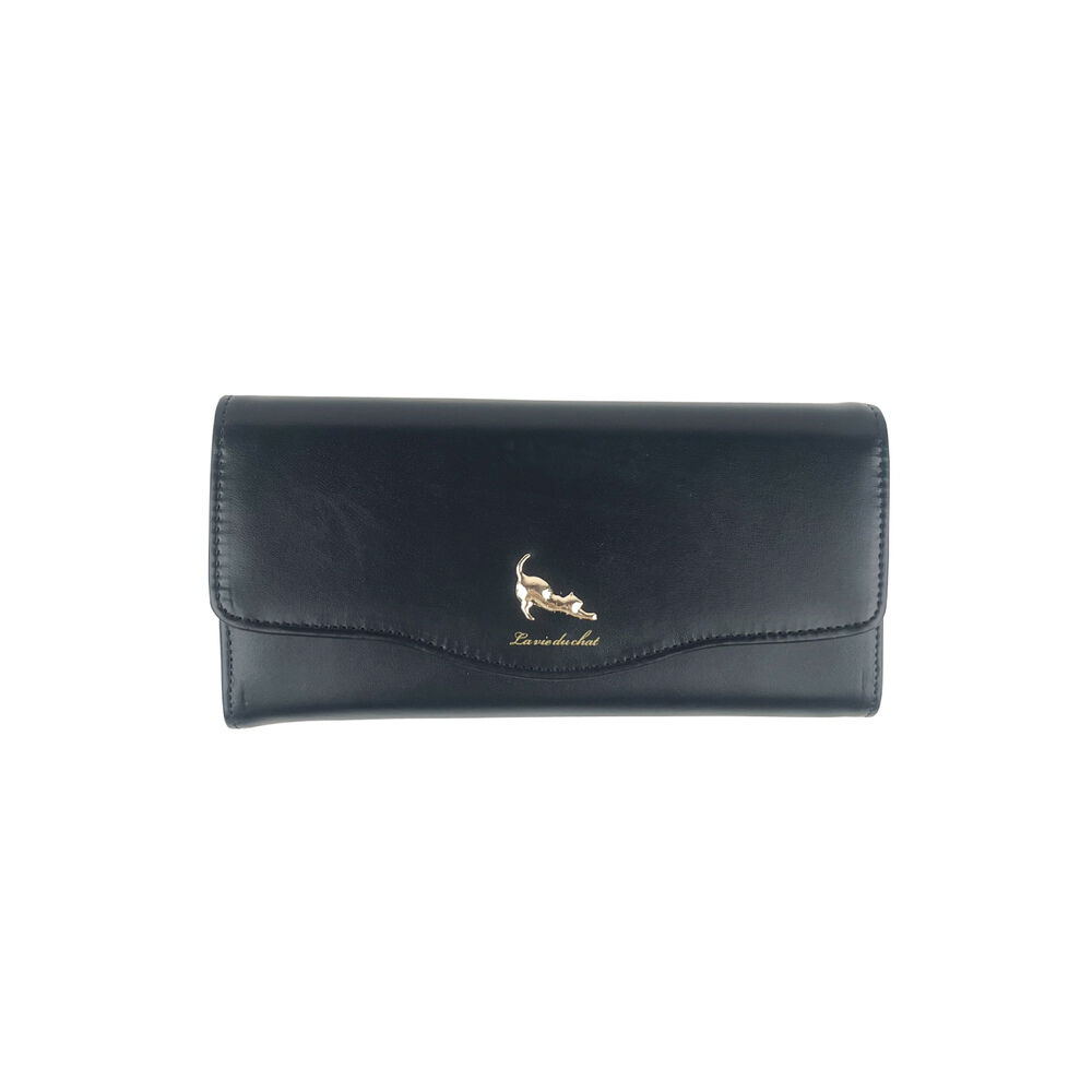 BACKYARD FAMILY「長財布 レディース 通販 財布 ウォレット ロングウォレット 長サイフ スリム 小銭入れ かぶせ」|財布|ブラック1