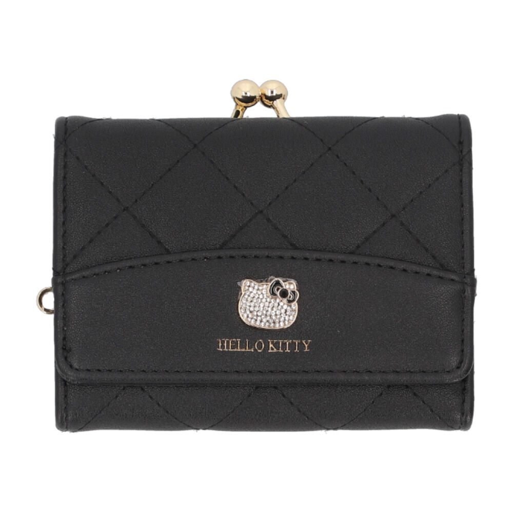 BACKYARD FAMILY「サンリオ 財布 三つ折り 通販 三つ折り財布 3つ折り財布 ミニ財布 折りたたみ財布 がまぐち財布」|財布|ブラック2