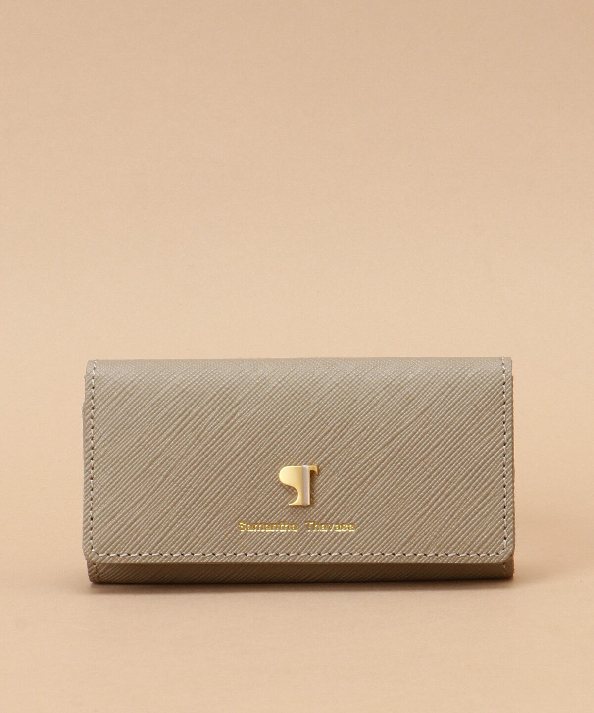 Samantha Thavasa「Pomme d'espoir ポムディスポワール ワンカラーキーケース」|キーケース|グレージュ