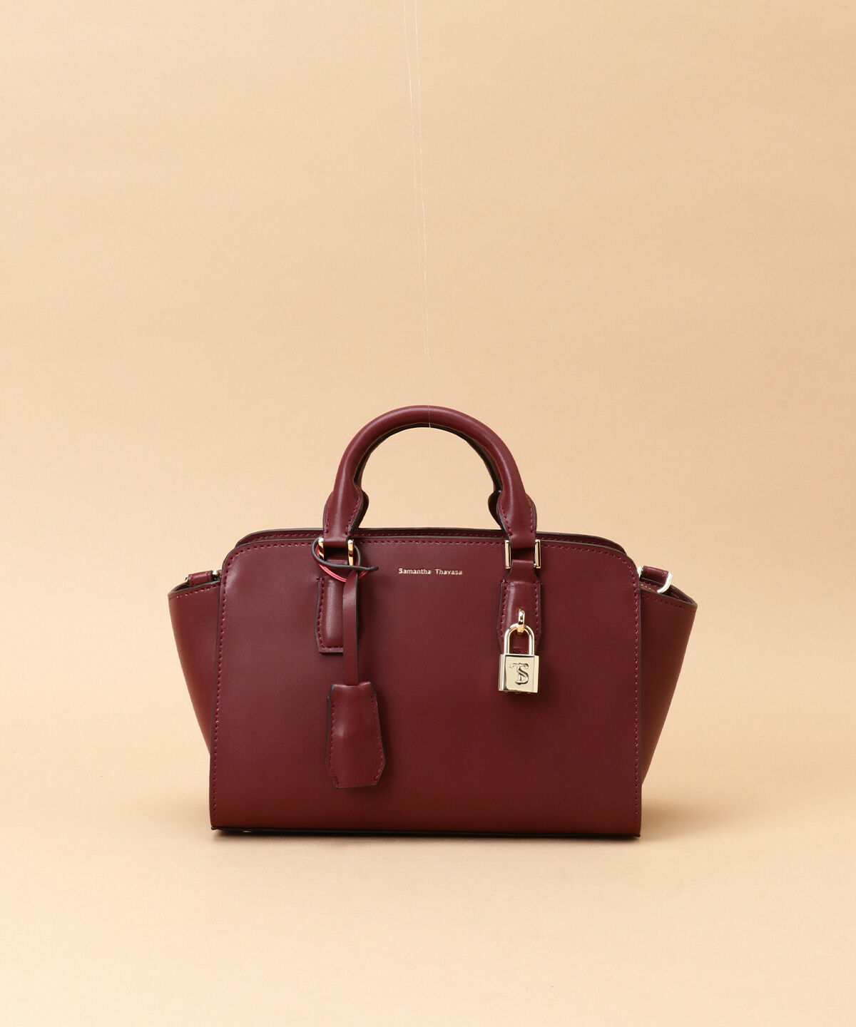 Samantha Thavasa「サマンサ スプリットミア 小サイズ」|ハンドバッグ|ワインレッド