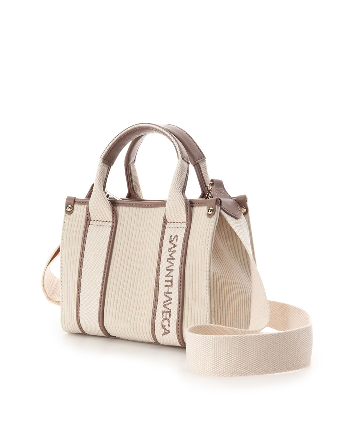 Samantha Vega「ロゴテープコーデュロイショルダーバッグ（ミニ）」|ショルダー・メッセンジャー|