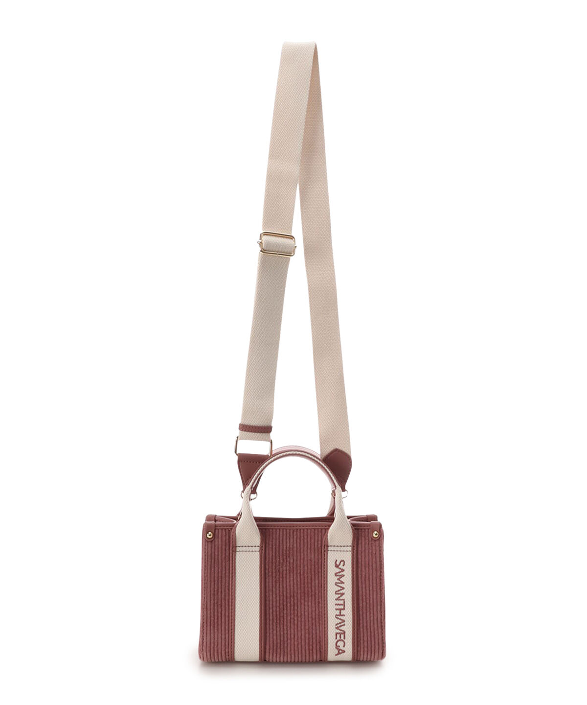 Samantha Vega「ロゴテープコーデュロイショルダーバッグ（ミニ）」|ショルダー・メッセンジャー|