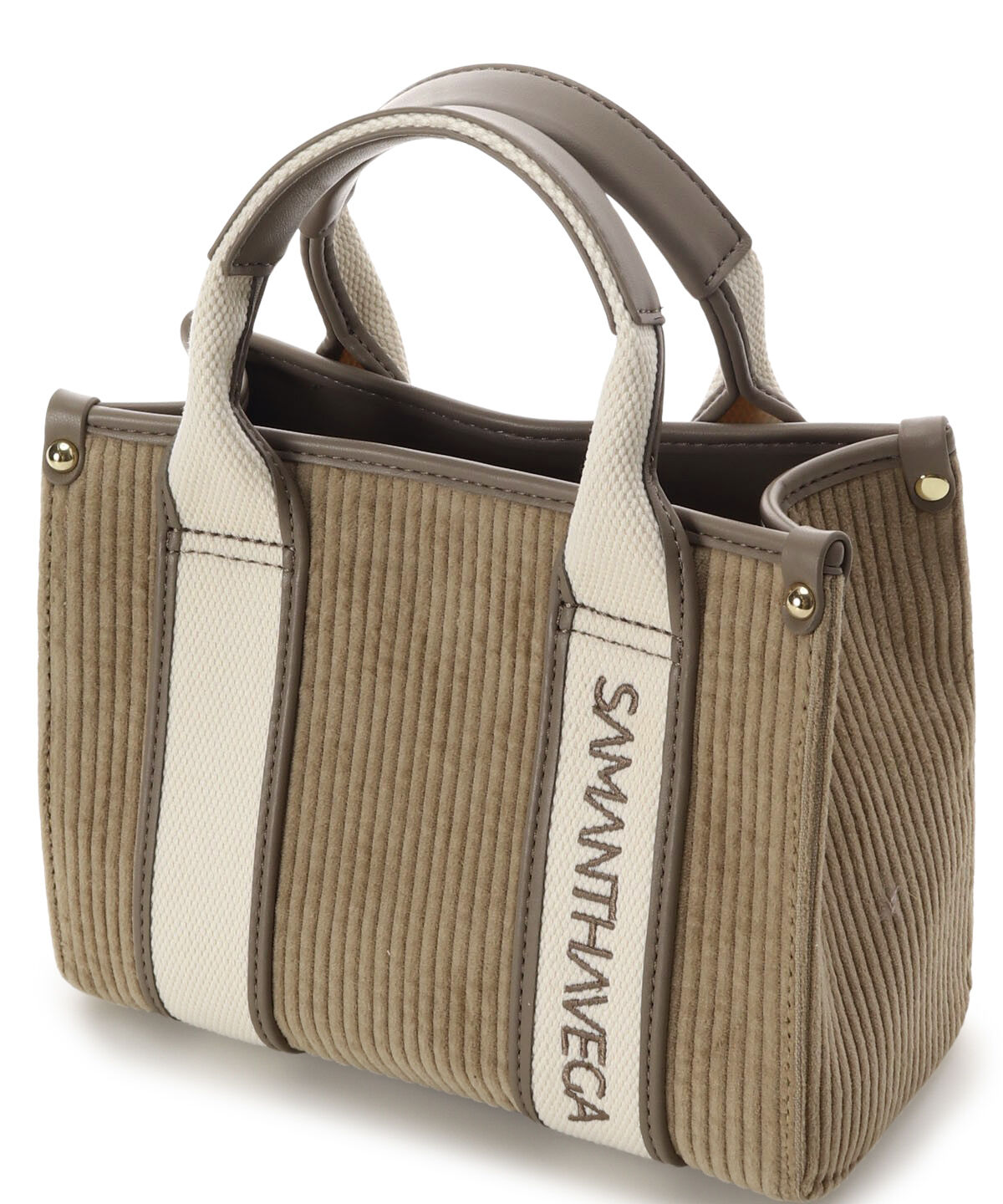 Samantha Vega「ロゴテープコーデュロイショルダーバッグ（ミニ）」|ショルダー・メッセンジャー|