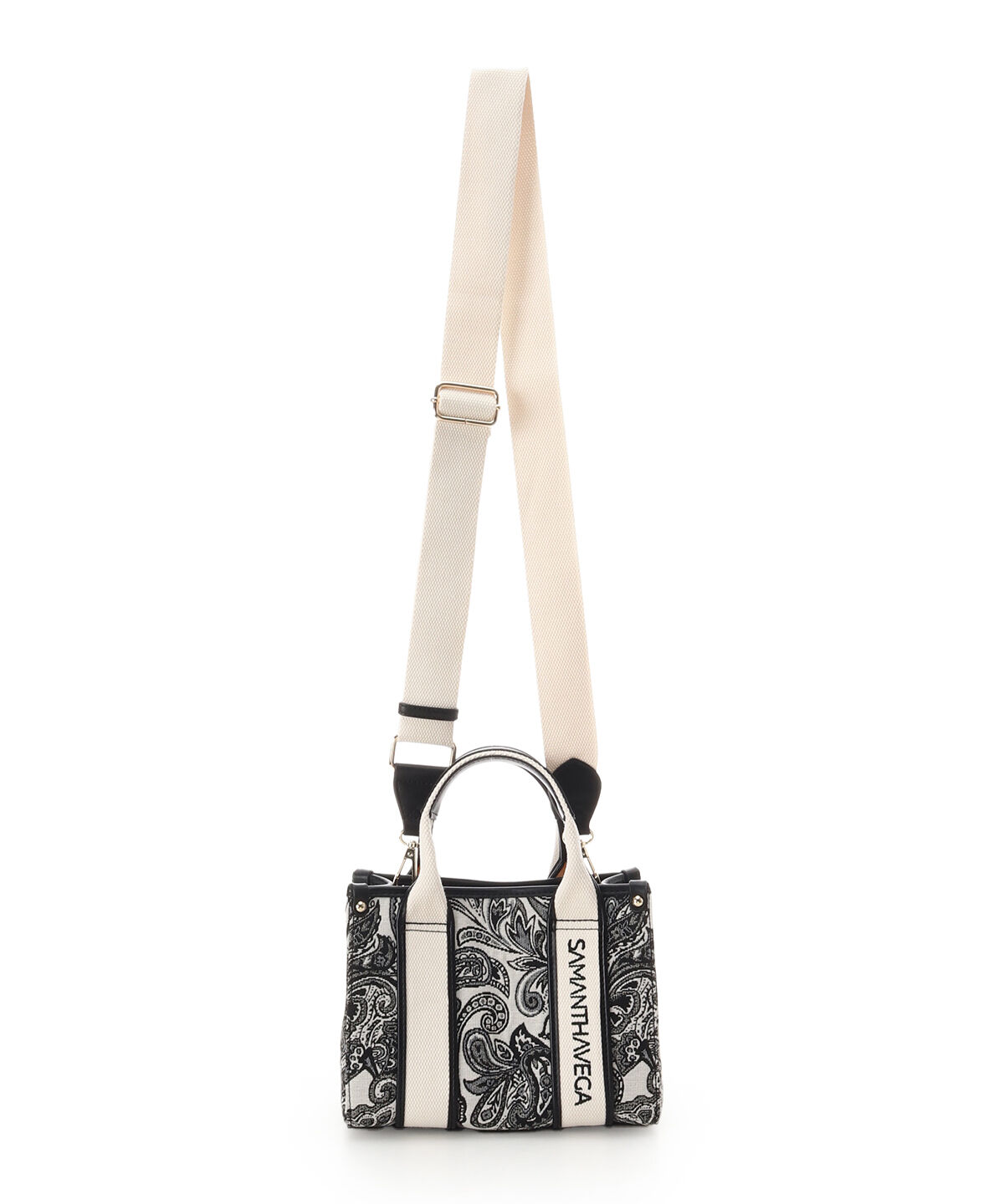 Samantha Vega「ロゴテープジャガード調トートバッグ（ミニ）」|ショルダー・メッセンジャー|