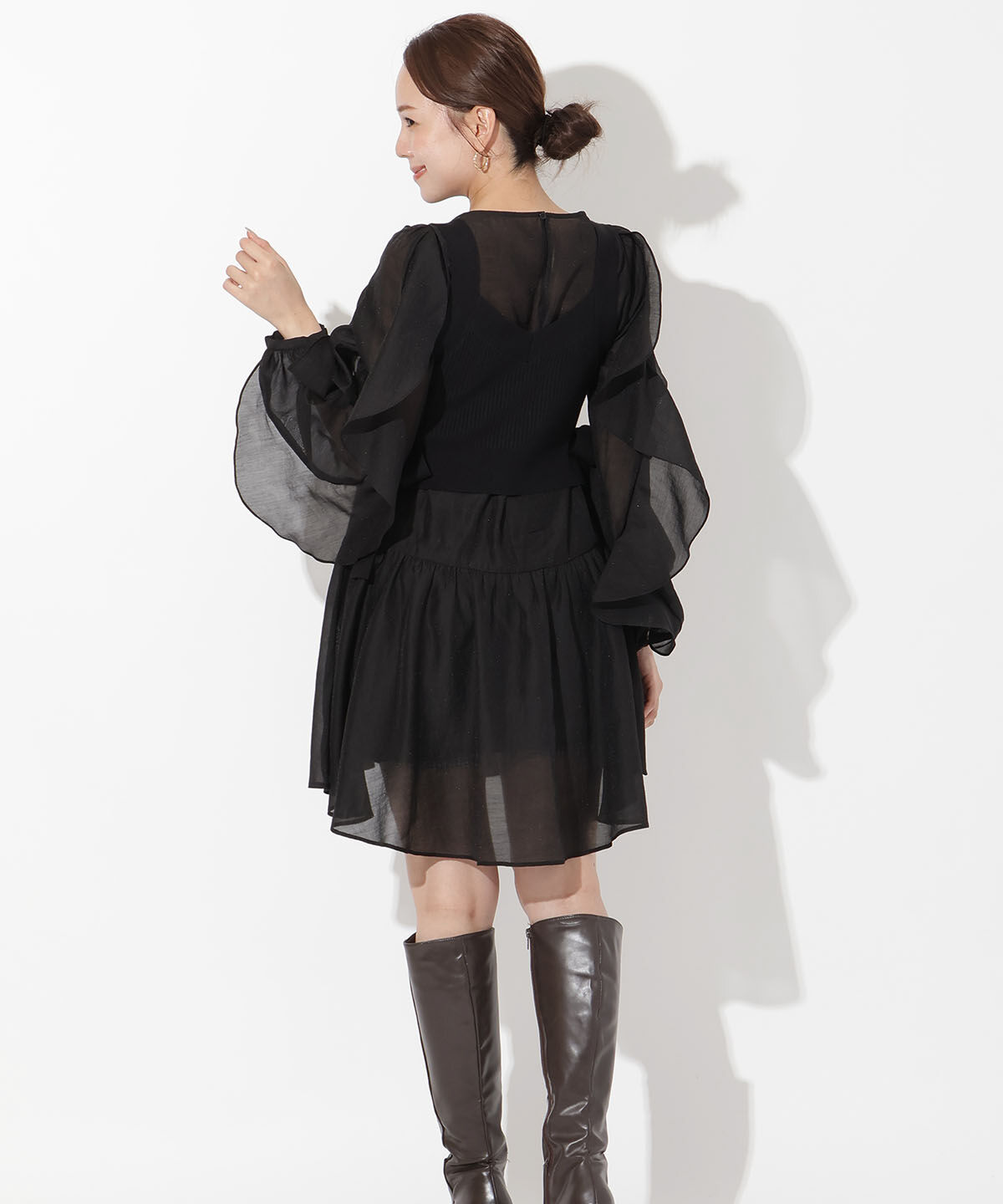 アンドクチュール「ニットレイヤードチュニック」|チュニック|