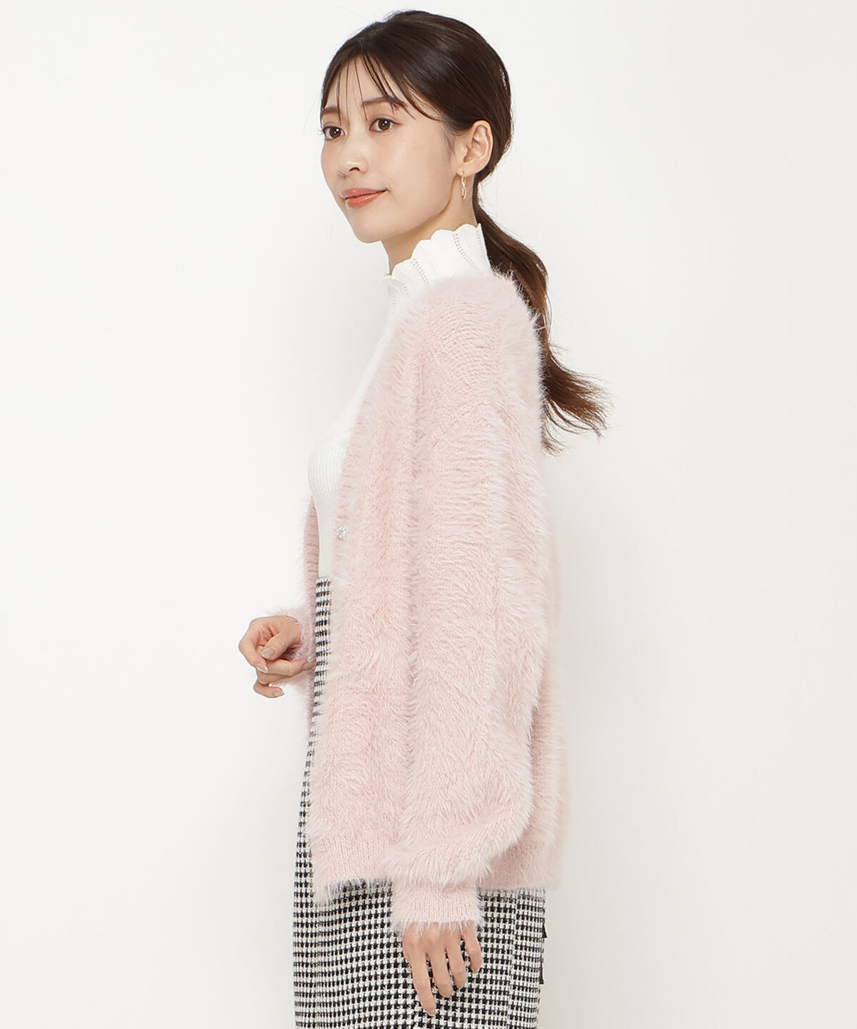 アンドクチュール「シャギーロングカーデ」|カーディガン|