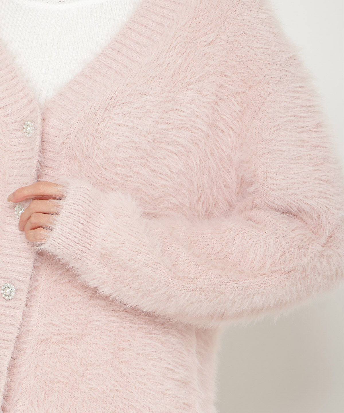 アンドクチュール「シャギーロングカーデ」|カーディガン|