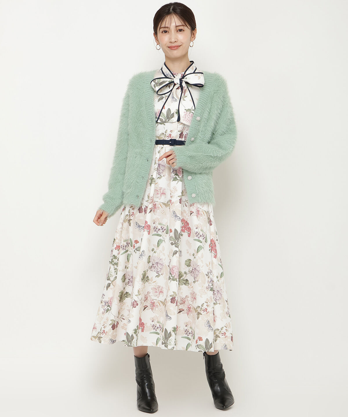 アンドクチュール「シャギーロングカーデ」|カーディガン|