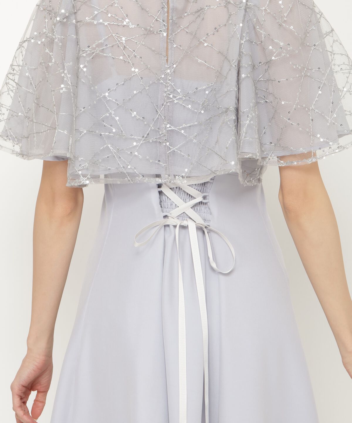 アンドクチュール「スパンコールチュールレイヤードレス」|ドレス|