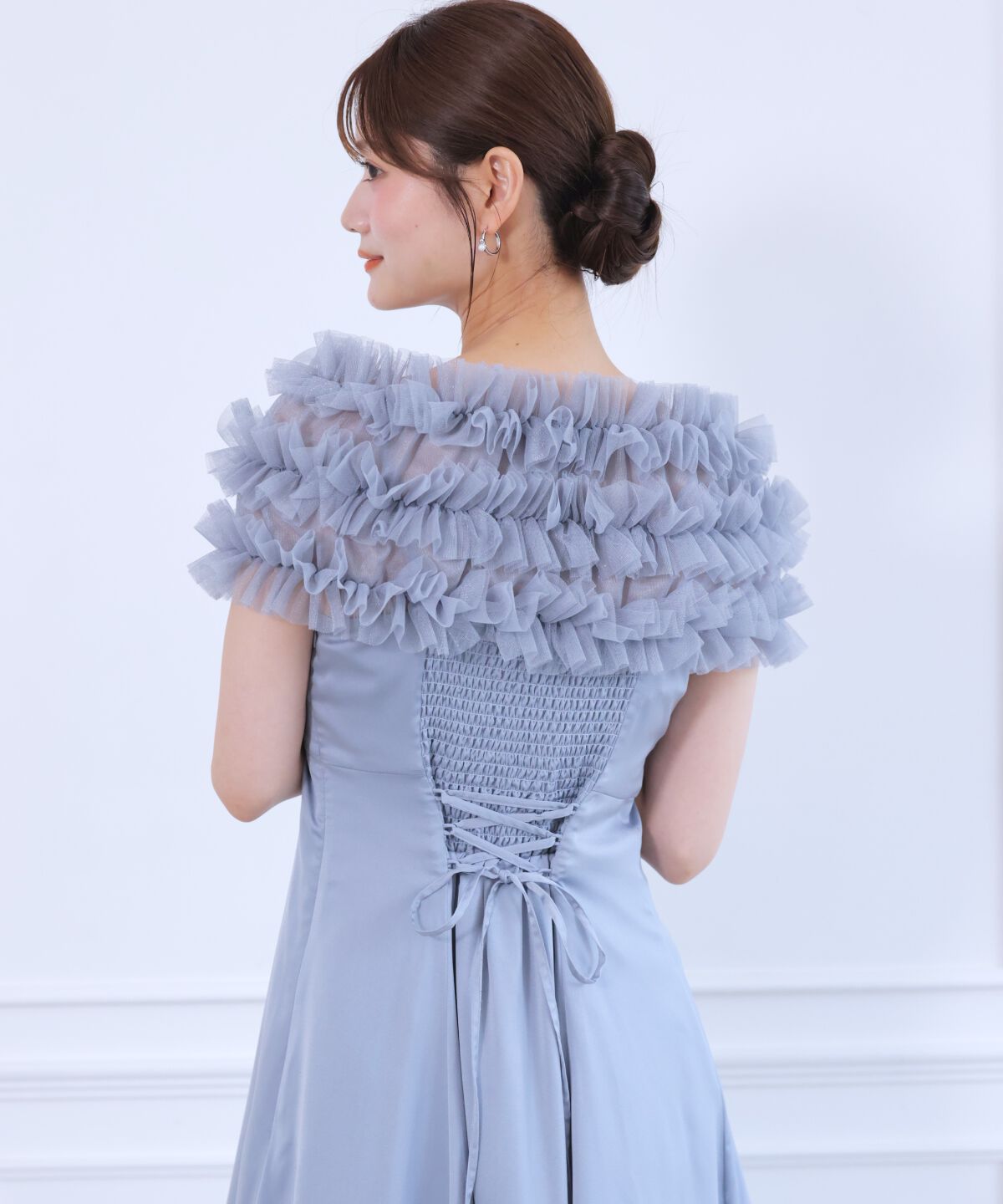 アンドクチュール「チュールケープセットドレス」|ドレス|